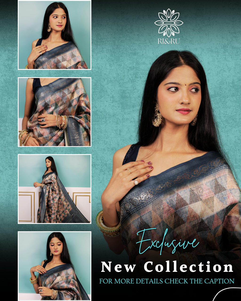 Elegant Handwoven Cotton Silk Saree with Geometric Pattern & Woven Border